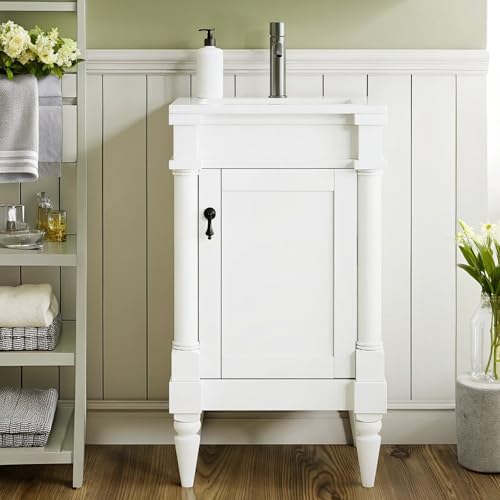 Merax 18" Bathroom Vanity with Sink, Powder Room Vintage Small
