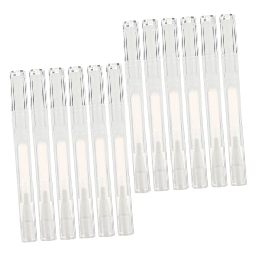 MOTHNUR 15 piezas Bolígrafos Transparentes Vacíos con Pincel Aplicadores Rellenables para Aceite Uñas Brillo Labios y Crecimiento Pestañas
