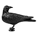 GUGULUZA Crow Decoys Full Body Plastic Crow Decoy for Hunting, Black Flocked Crow Decoy w/Feet Stake for Halloween Decor Yard Garden Decoration (‌Turn Back Crow)