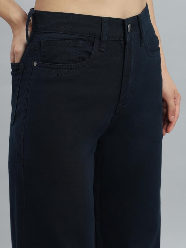 Image of GO COLORS Soft Cotton-Tencel Blend Twill Wide Pants Full Length for Women| Breathable, High Rise