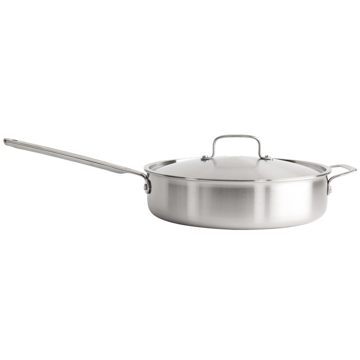 Poêle en acier inoxydable 28 cm saine sans PFAS pour cuisson induction