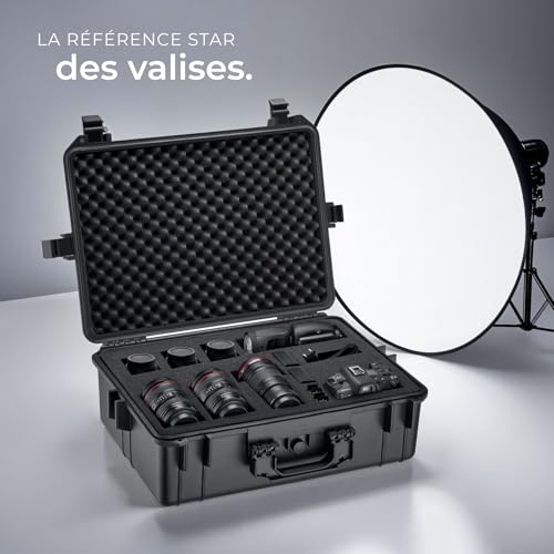 Caisson étanche TECTAKE Caisson valise pour appareil photo et caméra avec 4 inserts en mousse 56 x 42 x 21 cm - vue 9