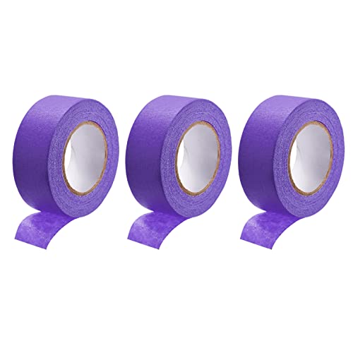 DMiotech 3Pcs 1 inch x 21 Yards Masking Tape Painters Tape Rolls for Crafts, Labeling, DIY Decorative Purple