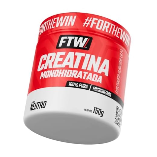 FTW Creatina Monohidratada 100% Pura - Explosão de Energia, Força e Resistência - Absorção Rápida para Ganho de Massa e Performance - Pote 150g