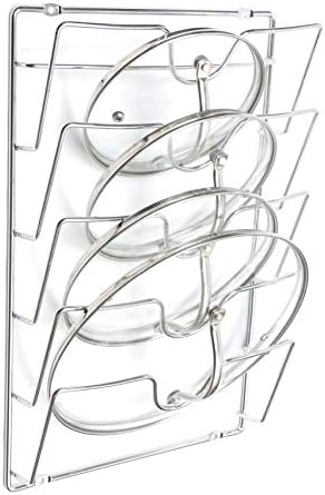 Support Mural Pour Couvercles De Casseroles – Organiseur De Cuisine 12 Pièces – Noir ABS