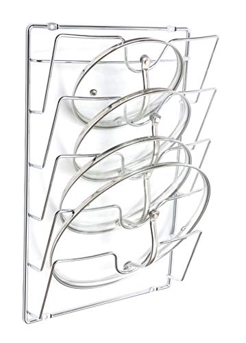 Regal für Schranktöpfe und Pfannendeckel, 5 Deckel, Chrom, Maße (H x B x T): 435 x 276 x 84 mm Cover