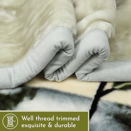 Image of Signature Special Limited Edition Super Soft Double Layered Blanket - 1100 GSM Winter Luxury - Reversible, Ultra Warm & Plush - King & Single Bed (Modern Serinity, Double)
