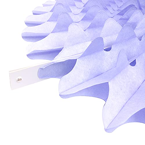ANCLLO 10pcs 35cm Hollow Paper Fans Set Hanging Ceiling Wall Decor Party Supply Photo Back Drop, Purple - Image 4