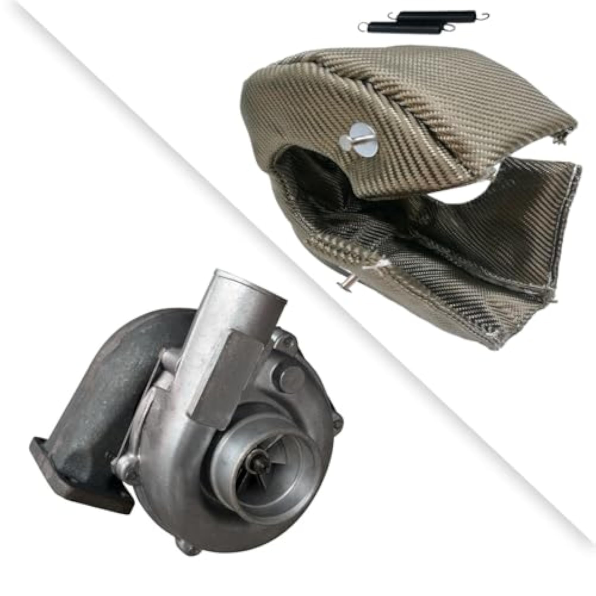 Turbocharger Cover Wrap with Locking Springs
