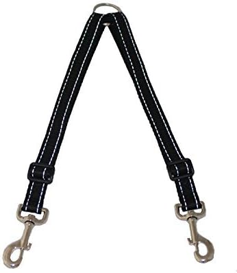 Cajun Tie Downs Reflective - Double Dog Leash - No Tangle - Adjustable - 13-24" - Made in USA