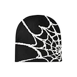 Stilvolles Design: Unsere Y2K Spider Web Strickmütze übernimmt die neuesten Modeelemente, um Sie von der Masse abzuheben. Sein einzigartiges Spinnennetzmuster verleiht Ihrem Look einen Hauch von Persönlichkeit und Charme.