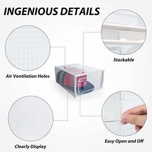 Apobabo Hat Organizer For Baseball Caps, Transparent Dust-Free Cap Rack Box Display, Easy Assembly Stackable Hat Storage System #TOP3