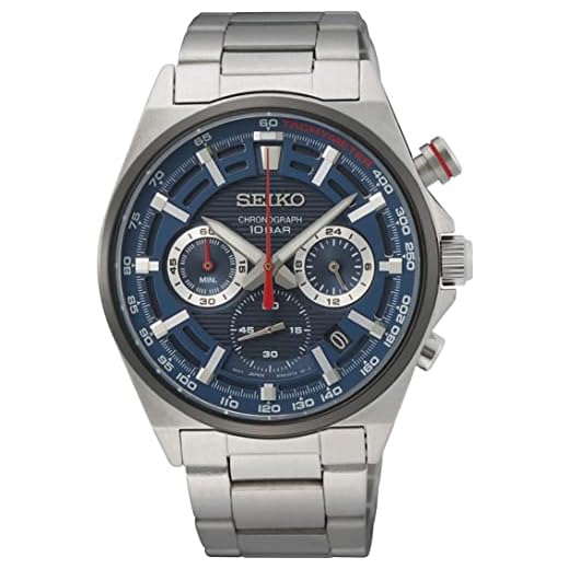Seiko Men's Blue Chronograph Timepiece