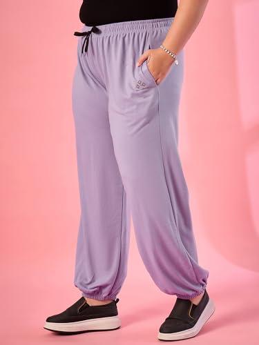 Image of ALZA Women's Cotton Oversized Joggers with Utility Pockets - Loose Fit High Waisted Track Pants for Gym, Yoga & Travel - Lightweight All-Season Lounge Sweatpants