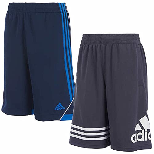 adidas Youth 2 Pack Core Shorts (Navy/Dark Grey, X-Large 18/20)