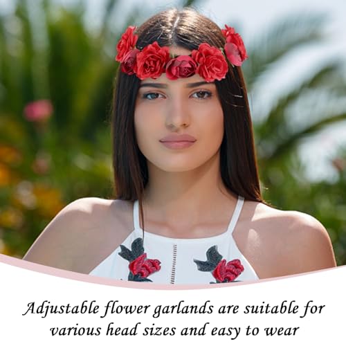 1 Guirlande De Roses Et 2 Fourchettes À Cheveux Roses, Accessoires Vestimentaires, Accessoires Pour Cheveux De Fête, Accessoires Pour Cheveux De Mariée, Accessoires Photo – vue 4