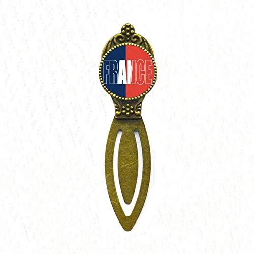 Marque-page drapeau de la France rétro et vintage en style art déco