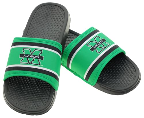Image of FOCO NCAA Printed Team Logo and Color Stripes Comfortable Slide Sandals
