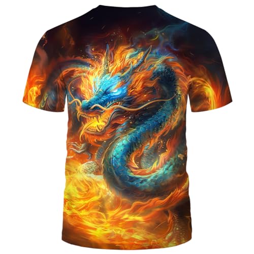 Mythology Chinese Dragon T-Shirt Funny Anime Graphic Tee Shirt2