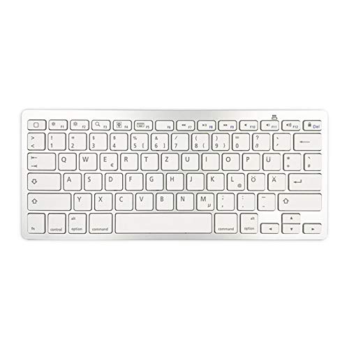 Meega Wireless German Keyboard, Minority Language Ultra Thin Lightweight Silent Bluetooth Keyboards For Laptop/Computer/Surface/Desktop/Smart Tv #TOP1