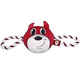 Pets First NCAA Indiana Hoosiers Nylon Mascot Dog Toy with Tough Dog Ropes & Inner Squeaker in Bright Team Colors