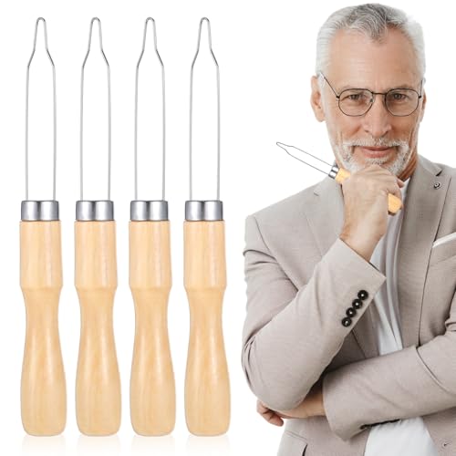 YUXIANLB 4PCS Hook Assist Device, One Hand Dressing Easy Button Aids Tool, Adaptive Button Fastener for After Arm Injury, Arthritis, Stroke, Parkinson's, Buttons Assist Tool and Zipper Helper