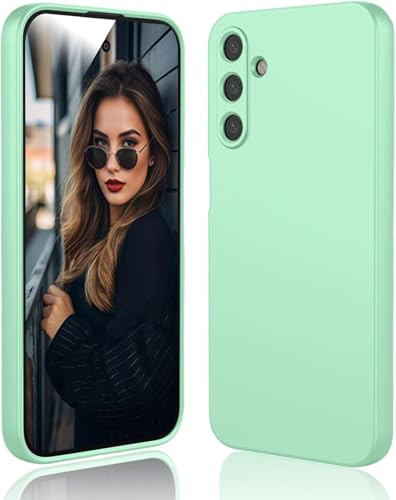Movilear Funda Carcasa de Silicona Líquida para Samsung Galaxy A34 5G, Interior de Microfibra Antigolpes Protección Gel Ultra Suave de Goma a Prueba de Choques y Arañazos FSUA (Verde)