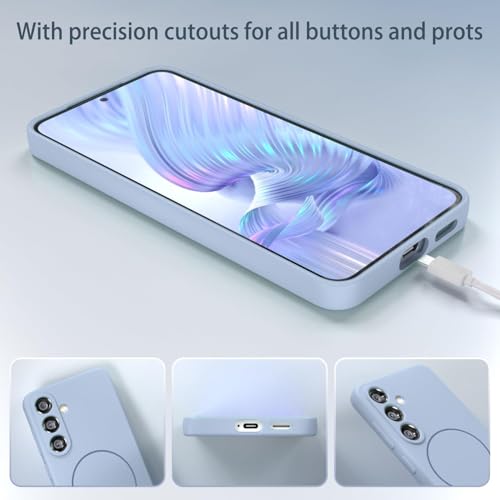 Image of DIZORO Microfiber Candy Case Compatible for Samsung S26 5g Magnetic Silicone Case, Compatible with MagSafe Shockproof, Slim, Anti-Scratch Soft Non-Slip Body Protective Back Cover (Sierra)