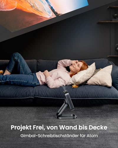 Dangbei Projector Stand for Atom (ASIN:B0CL4G35WJ), 360° Rotation Tilt for Perfect Viewing Angle, Compact and Stylish Projector Desktop Mount with Easy Setup, 23.2 x 20.6 x 5.6 cm, 1.21 kg