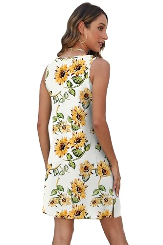 Image of BKRIVE Coverup Summer Dresses for Women 2026 Eyelet Casual Loose Sleeveless Sundresses Tank Dresses with Pockets