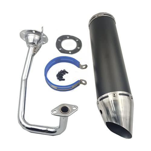 Hongyu Black High Performance Exhaust System Muffler Fit Gy6 139Qmb Qmb139 1P39Qmb 4 Stroke 50Cc Engine. #TOP7