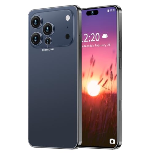 SZV 17 PM 12+512GB Smartphone Unlocked Cell Phone,6.99" HD Screen Android 15 Battery 7000mAh Unlocked Phone,Face ID/Fingerprint Button Unlock/Photos/Dual SIM/5G/GPS (Deep Blue)