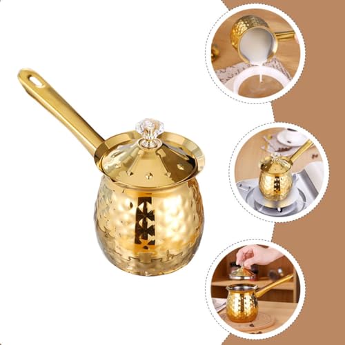 Cafetera de acero inoxidable fácil de limpiar con mango antiquemaduras 4