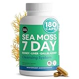 Atlantic Naturals Sea Moss Capsules – 7 Day Herbal Blend for Liver & Gallbladder Wellness – with Dandelion Root, Milk Thistle, Burdock Root, Red Clover & Chanca Piedra – 180 Count Sea Moss Capsules