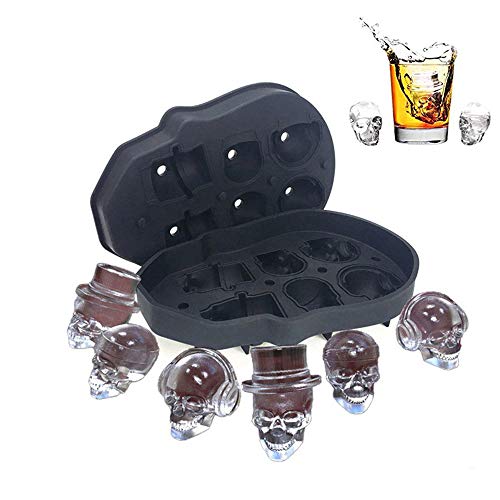 3D Ice Mold, Easy to Fill 3d ice cube Trays for Whiskey Cocktails and Vodka with Lid