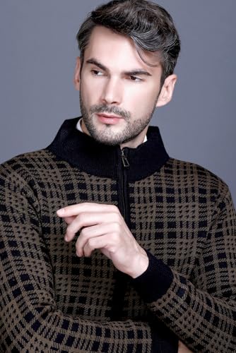 Image of GODFREY Full Sleeve Zipper Sweater for Man Winter Wear -Mens Woolen Sweaters Turtle Neck