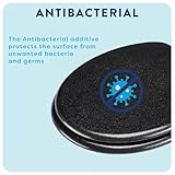 Croydex Black Quartz Flexi-Fix Toilet Seat - Adjustable Hinges with Top & Bottom Fixings Included and Rust Free Chromed Plated Hinge Covers, Antibacterial Treated Surface (Black) - Image 2