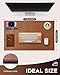 SwiiSmil Retro Luxe Leather Desk Pad Protector,Mouse Pad and Keyboard Mat,Office Desk Mat,Dual-Sided Design,Waterproof Desk Writing Pad for Office and Home (Saddle Brown, 23.6