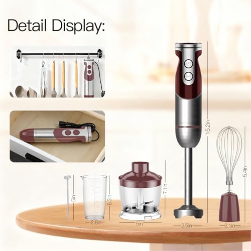 Batidora de mano de 400w Megawise compacta que evita salpicaduras 7