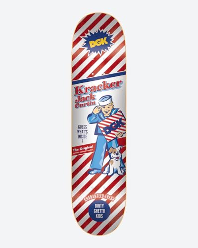 DGK Curtin Kracker Skateboard Deck, 8.25 x 31.9 Inches, Popsicle Shape, Wood, Unisex-Adult