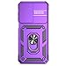 for Samsung Galaxy A16 5G Case with Camera Lens Cover HD Screen Protector, Dual Layer Military-Grade Drop Tested Magnetic Ring Holder Kickstand Protective Phone Case for Samsung Galaxy A16 5G (Purple)
