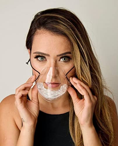 Máscara De Proteção Com Filtro Facial Lavável Cristal Reutilizável Premium Luxo