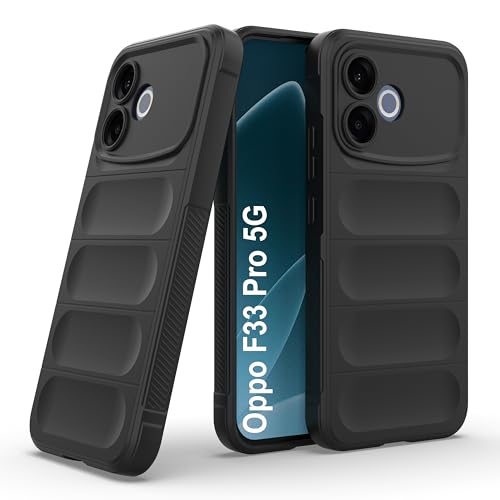 Image of Zapcase Back Case Cover for Oppo F33 Pro 5G | Compatible for Oppo F33 Pro 5G Back Cover | Liquid Silicon Magic Case with Camera Protection | Black