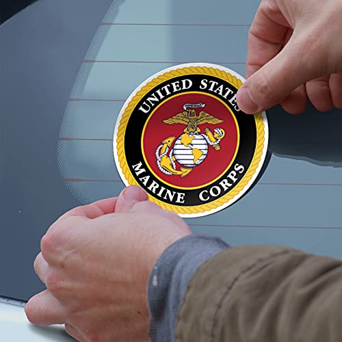 Marine Corps Car Decal - Large 5.5" Usmc Vinyl Decal For Car Window - Large Military Car Decals United States Military Stickers For Cars - United States Marine Corps Car Sticker #TOP2