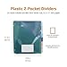 Amazon Basics Tab Dividers for 3 Ring Binder, Two Pocket, Letter Size, Assorted Colors, 24 Count