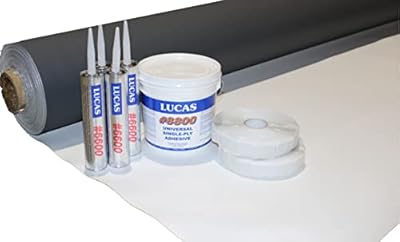 TPO RV Rubber Roof Kit 45 mil | 9'6" Wide x 10'-40' Long RV (Camper) Roof Repair (15 Foot)