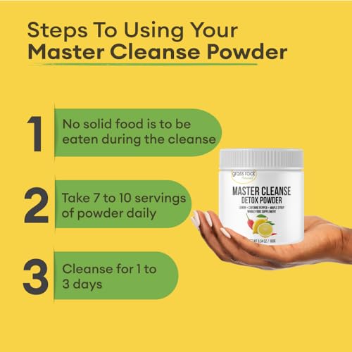 Master Cleanse Detox Powder- Lemonade Detox 3-Day Plant-Based Supplement with Lemon, Maple Syrup, and Cayenne Diet, 6.34oz Container - Image 6