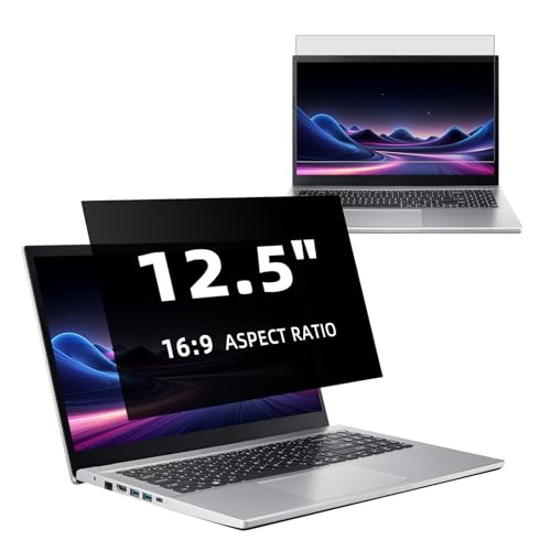 #ColaboraciónPagada<br>Filtro de Privacidad de 12 5 Pulgadas 16 9 Filtro de Pantalla Extraíble con HP/Dell/Acer/Asus Anti Luz Anti Reflejo Anti Espía Privacy de Protector para Ordenador Portátil 12 5” (277*156)mm