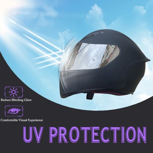 BSTOP K1 Helmet Visor,UV Protecror Helmet Face Shield Visor Windshield for AGV K1, K1S, K3SV, K5, K5S(Revo Clear Silver-day and night) by BSTOP - Image 4