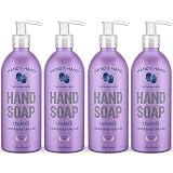 Hand in Hand Nourishing Liquid Hand Soap, 10 Fl Oz, Lavender Buds & Ylang Ylang, Lavender Scent, 4 P